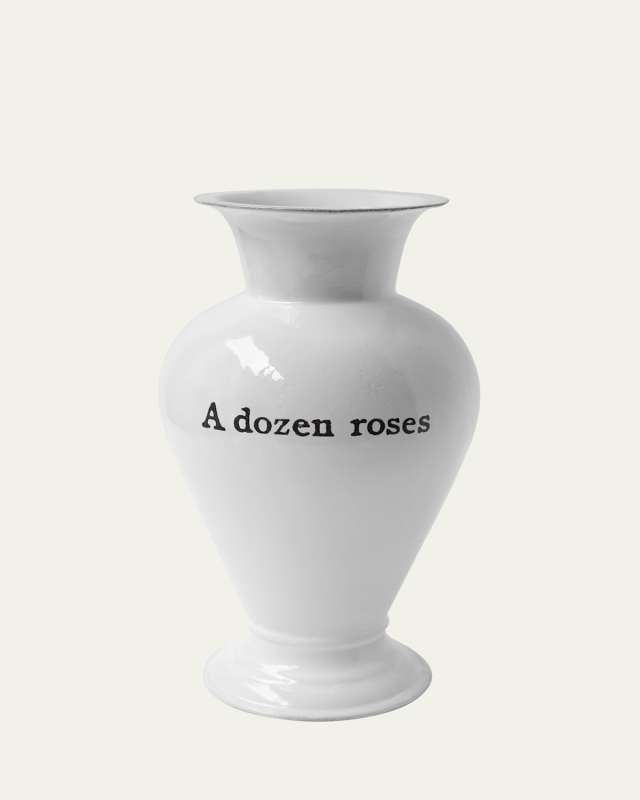 A Dozen Roses Vase, 10"